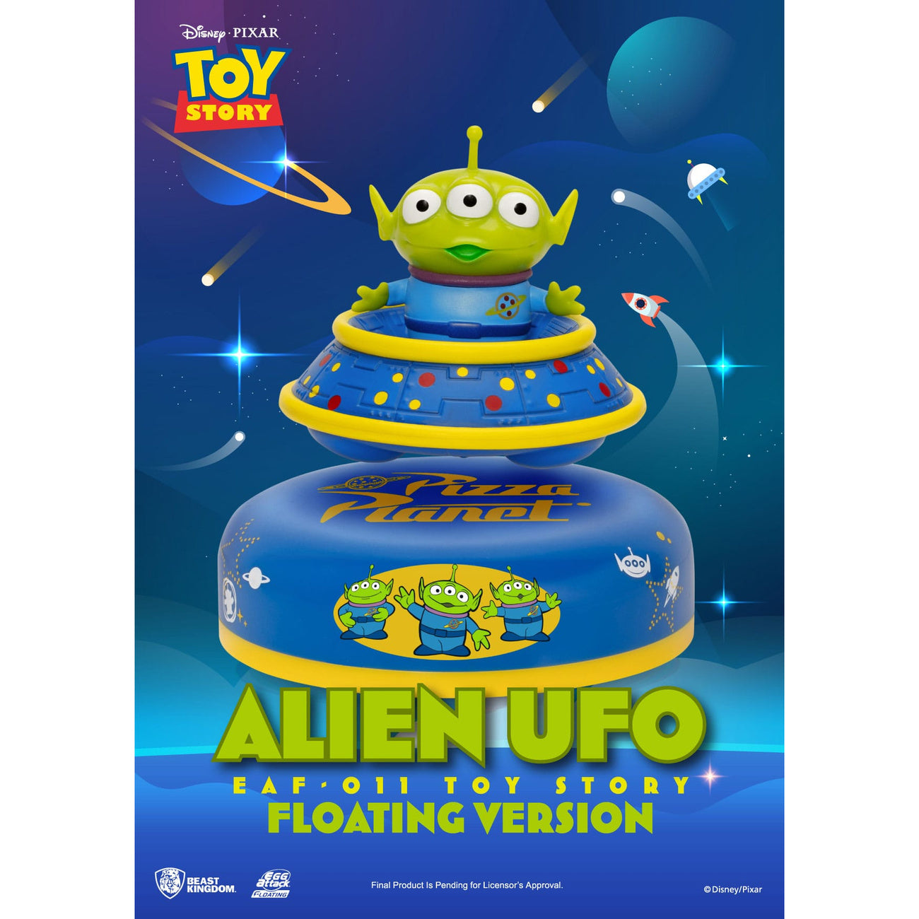 Imagen del producto Toy Story Egg Attack modelo flotante Alien OVNI 6 cm