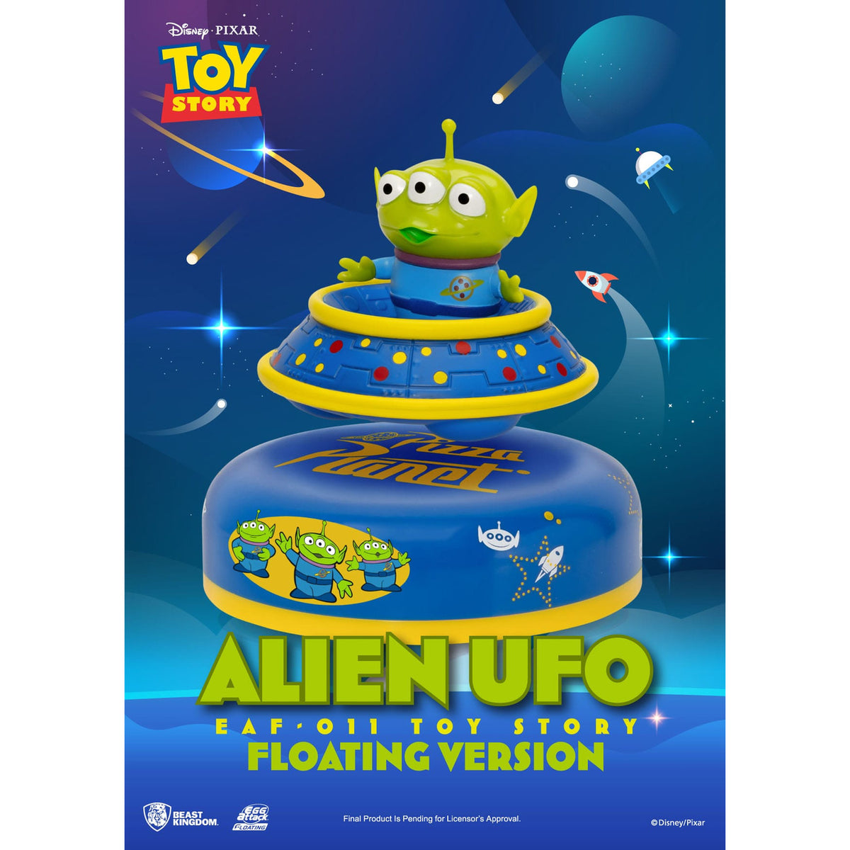 Imagen del producto Toy Story Egg Attack modelo flotante Alien OVNI 6 cm