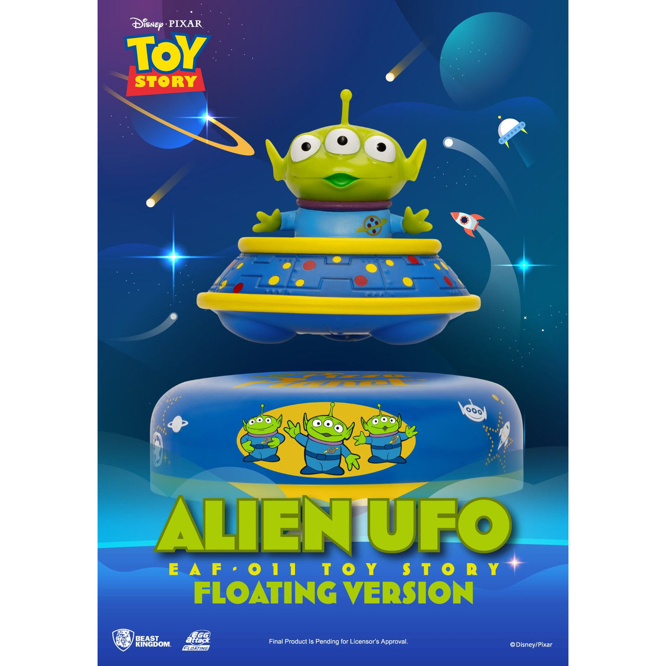 Imagen del producto Toy Story Egg Attack modelo flotante Alien OVNI 6 cm