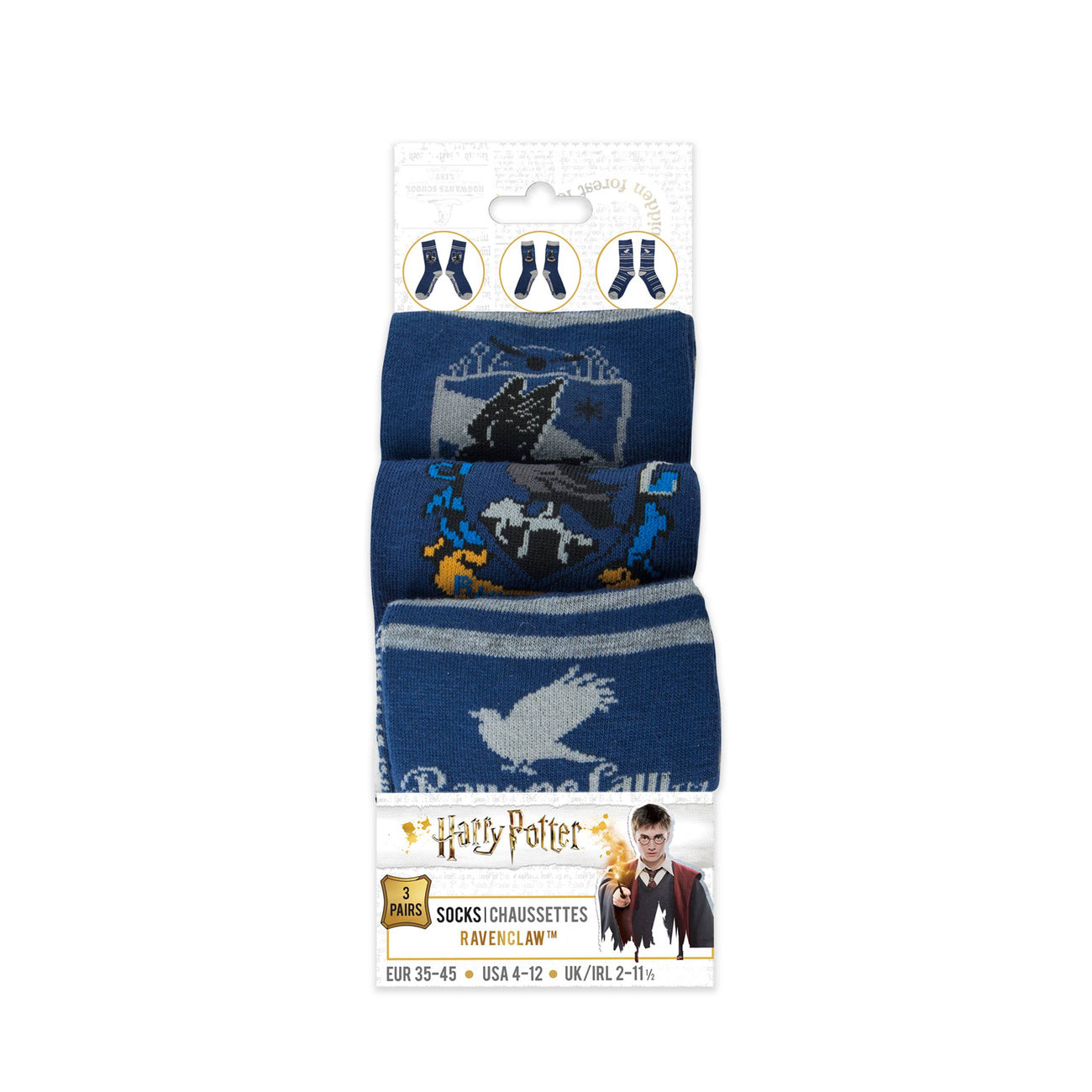Imagen del producto Harry Potter Calcetines Pack de 3 Ravenclaw