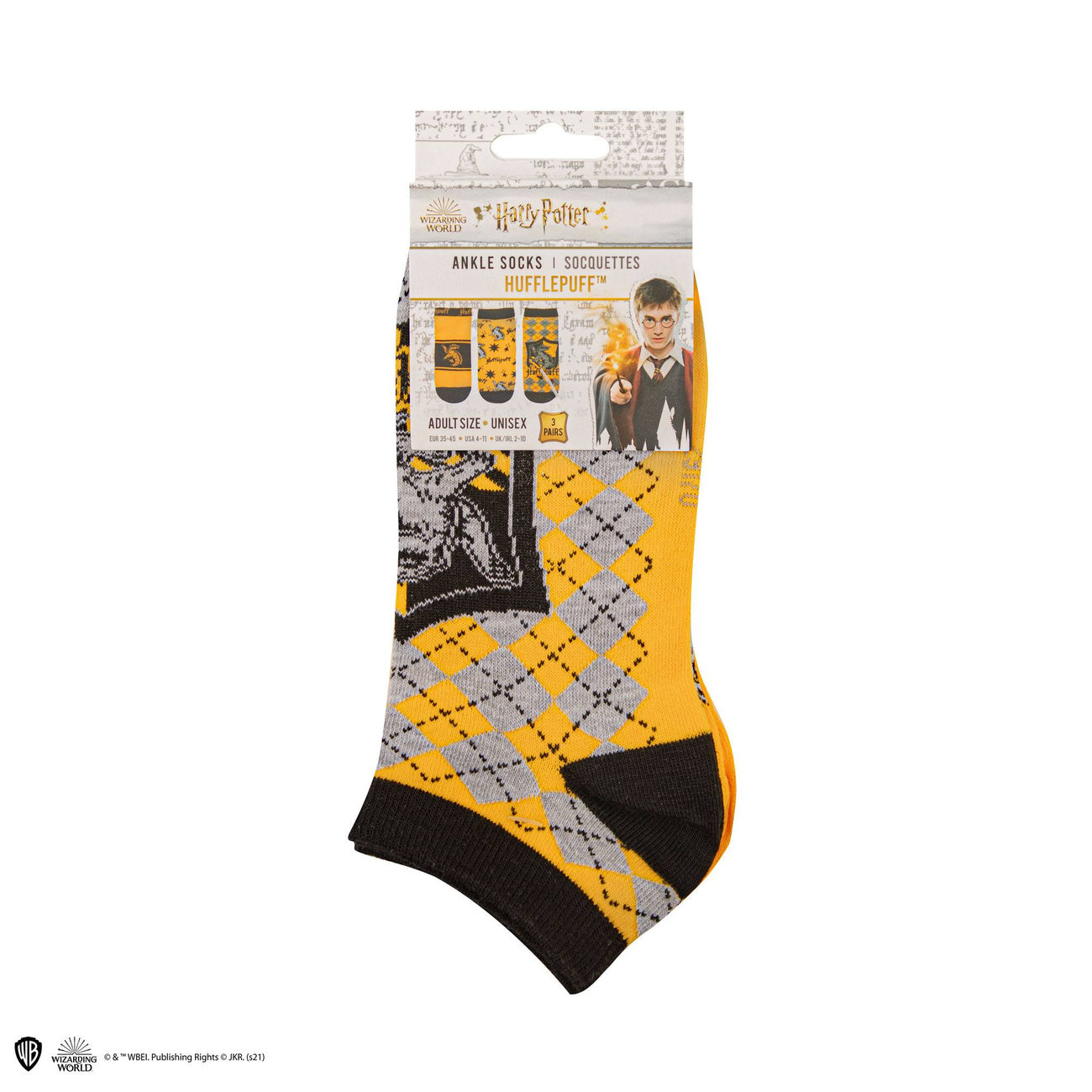 Imagen del producto Harry Potter Pack de 3 calcetines tobilleros Hufflepuff