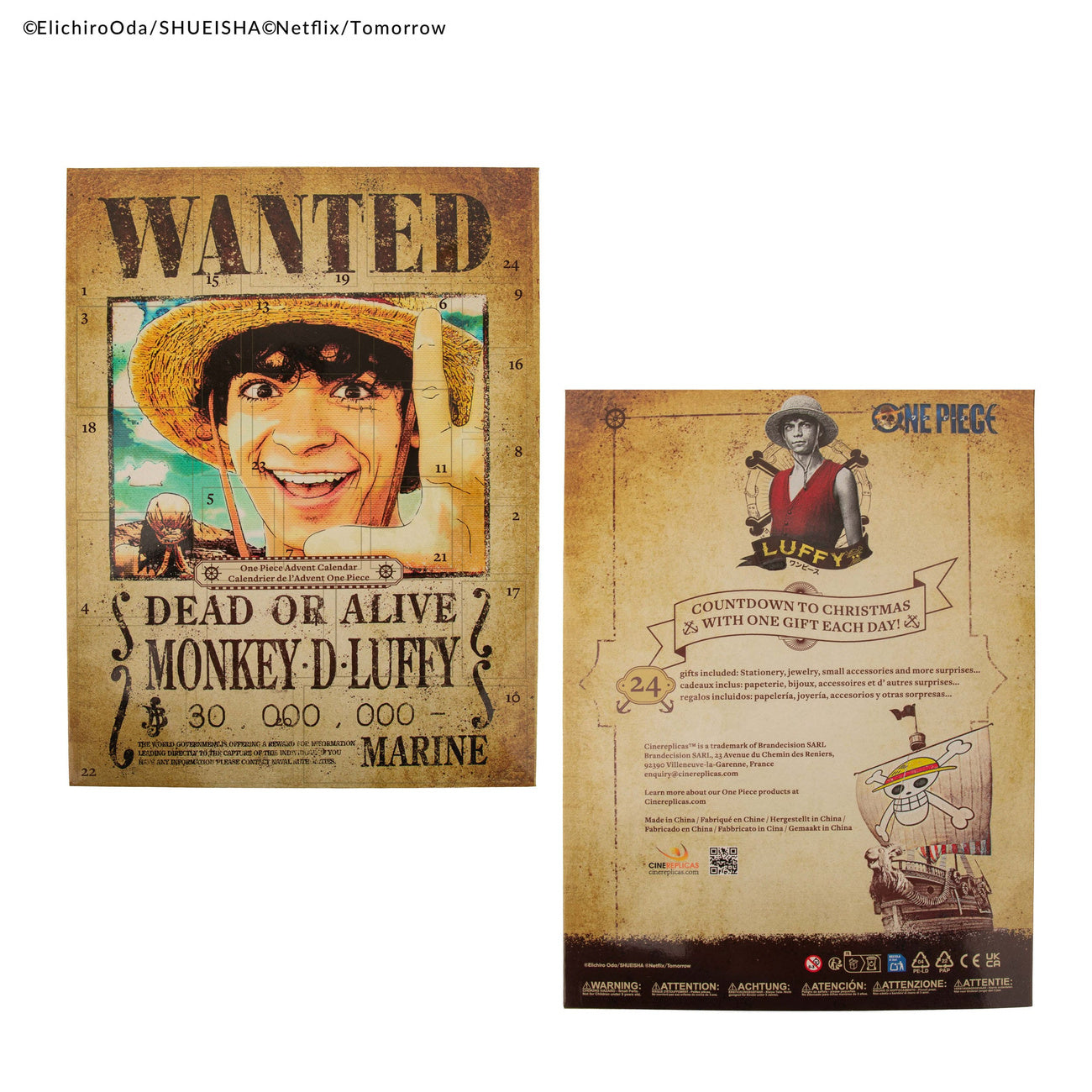 Imagen del producto Calendario de Adviento One Piece 2025