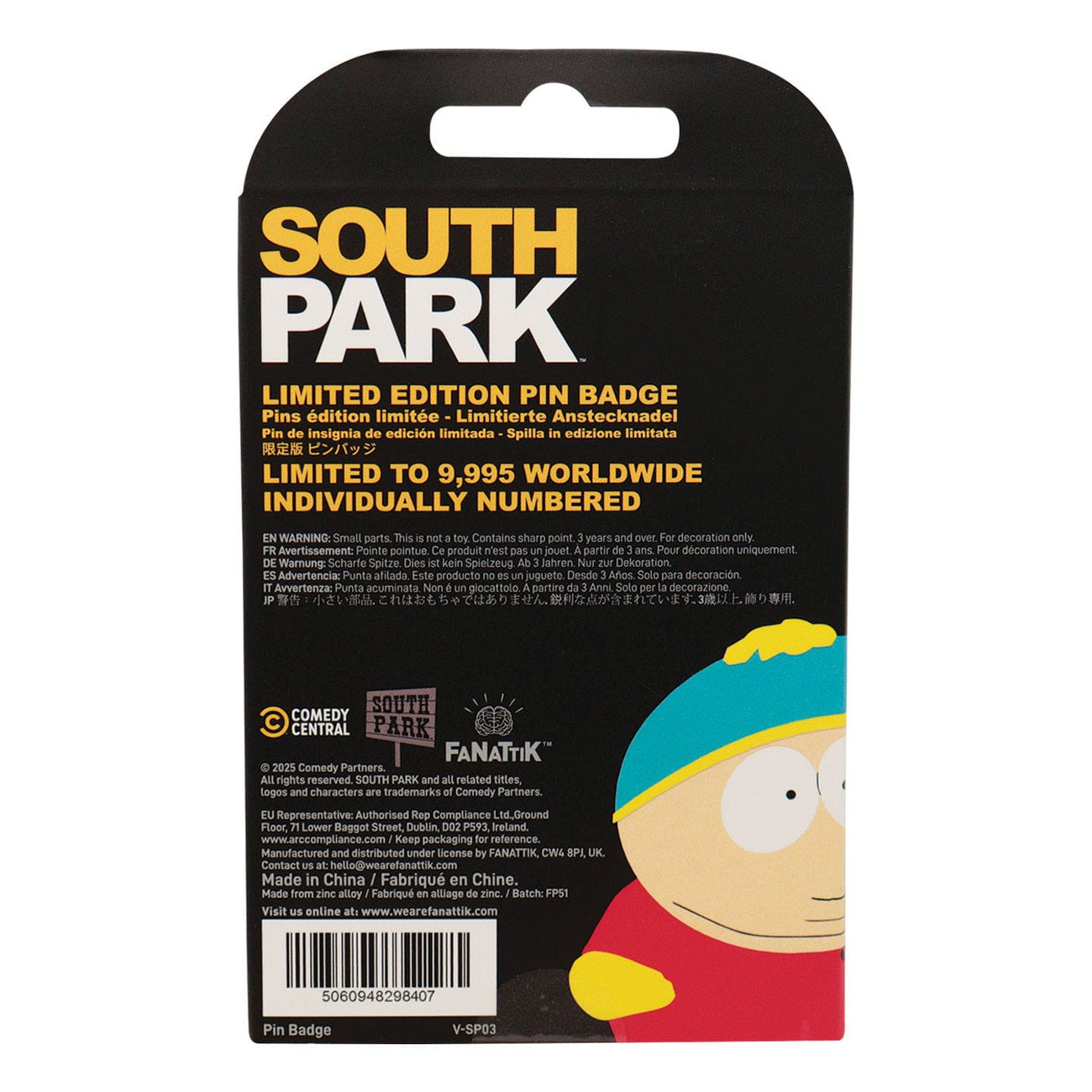 Imagen del producto South Park Insignia Cartman Police Edición Limitada