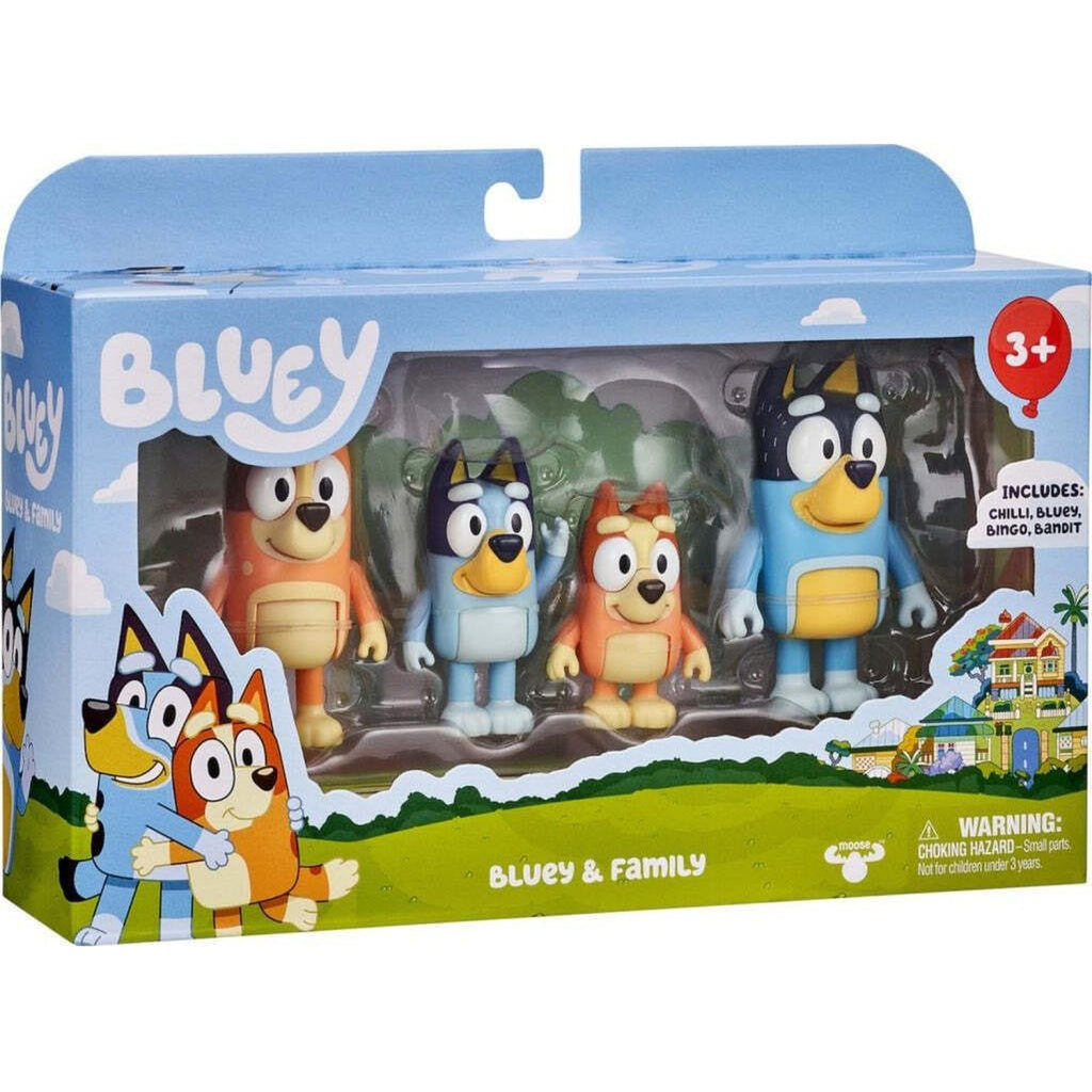 Imagen del producto Bluey: Set de 4 figuras familiares