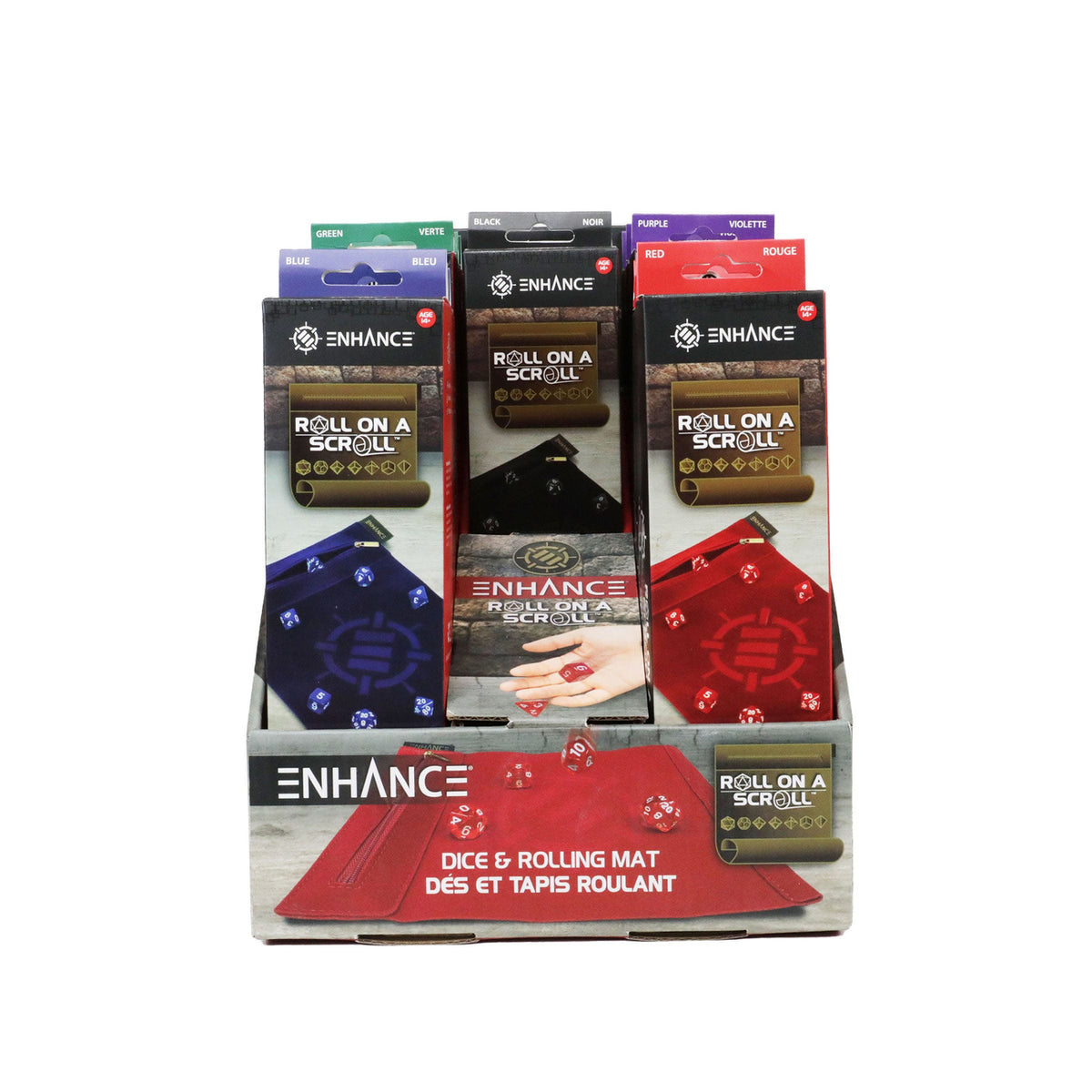 Imagen del producto Enhance Tabletop Roll on a Scroll bolsa de dados con juego de dados (15)