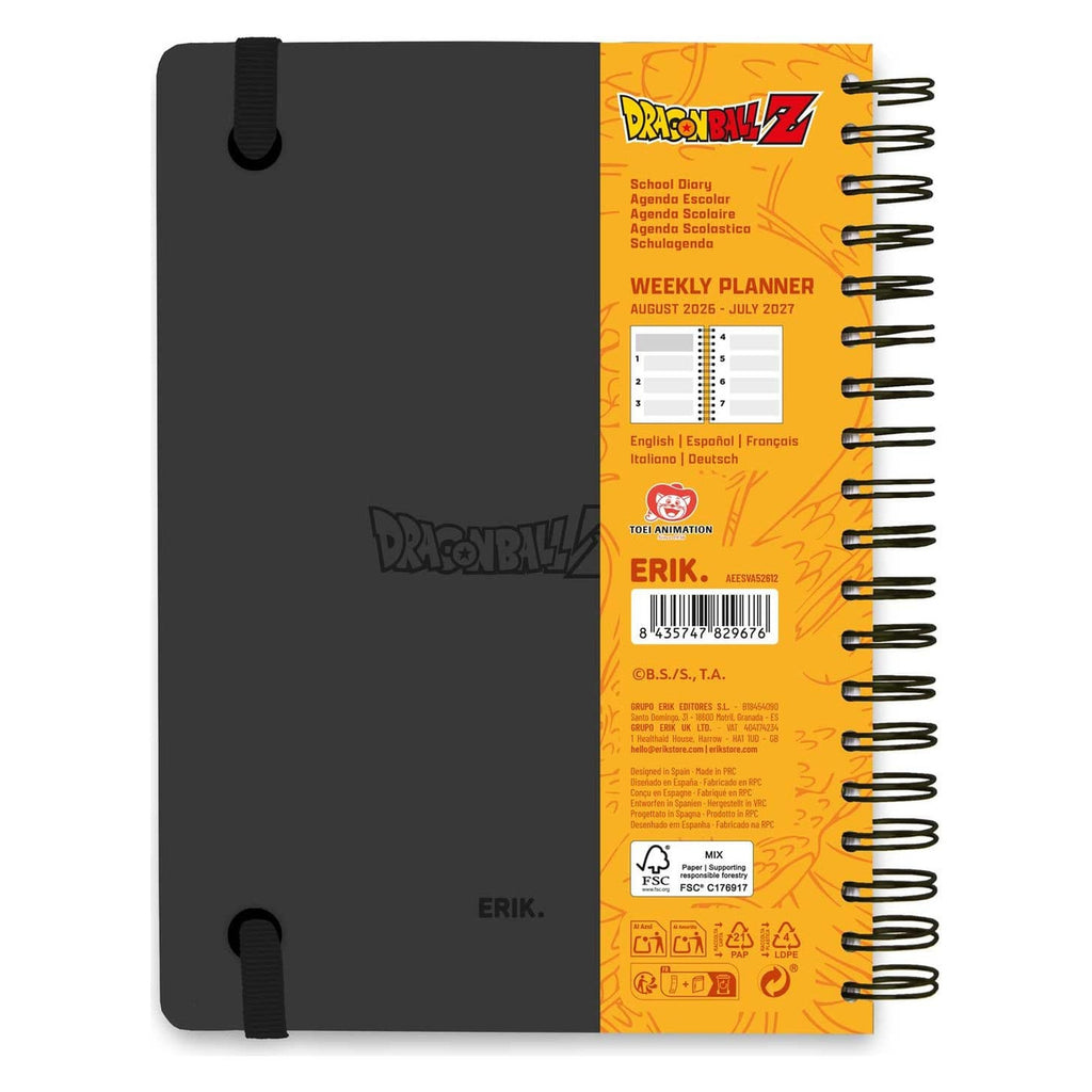 Imagen del producto Dragon Ball Planificador Semanal Agenda 2026/2027 A5