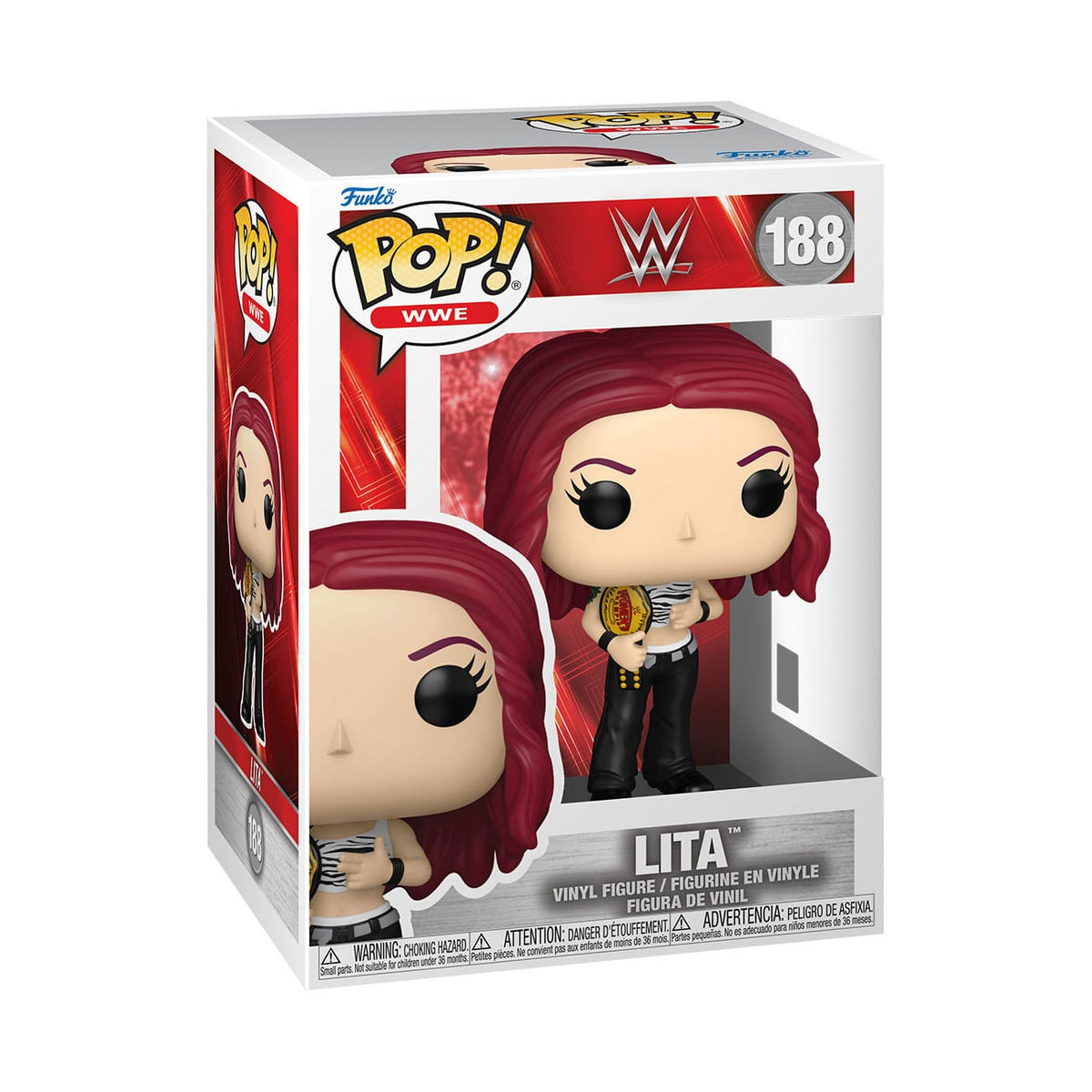 Imagen del producto Figura WWE POP! Vinyl Lita with Championship Belt 9 cm