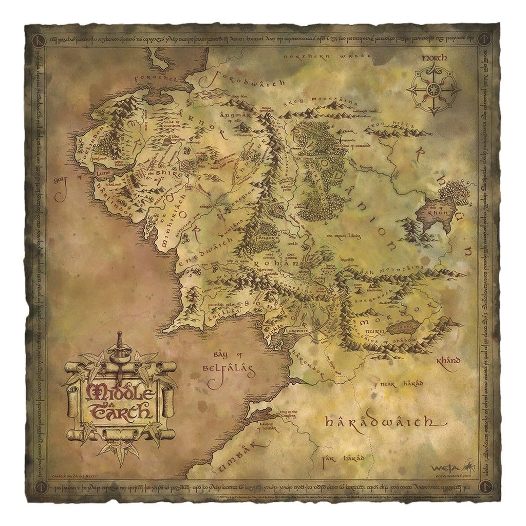 Imagen del producto El Señor de los Anillos Lámina artística Parchment Map of Middle-earth 59 x 30 cm