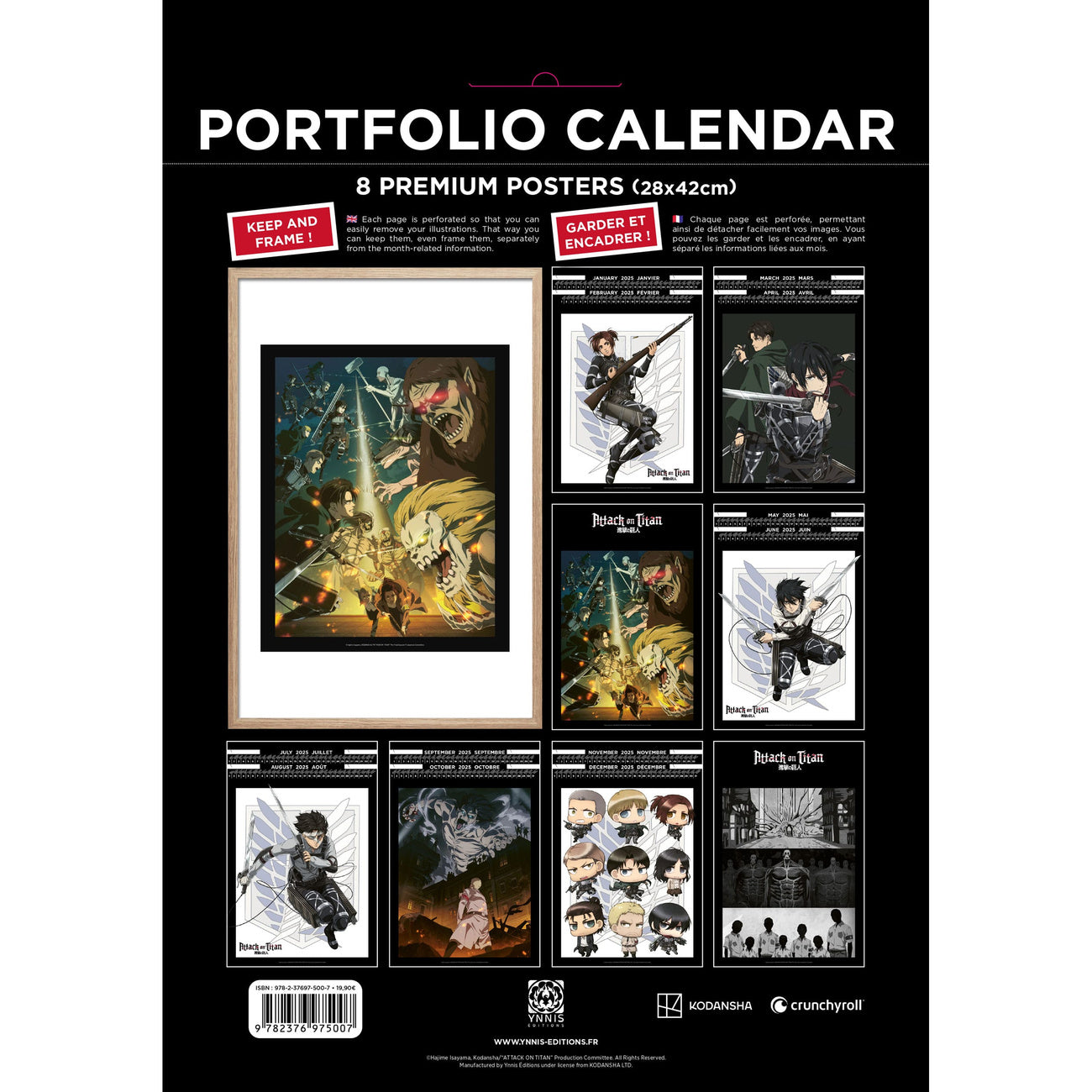 Product image Attack on Titan Portfolio Calendar 2025 *English Version*