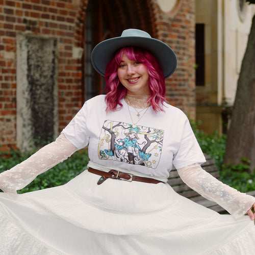 Imagen del producto Camiseta para fans de Coco y Atelier of Witch Hat Edición Limitada blanca