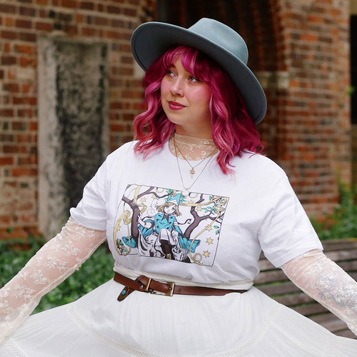 Imagen del producto Camiseta para fans de Coco y Atelier of Witch Hat Edición Limitada blanca