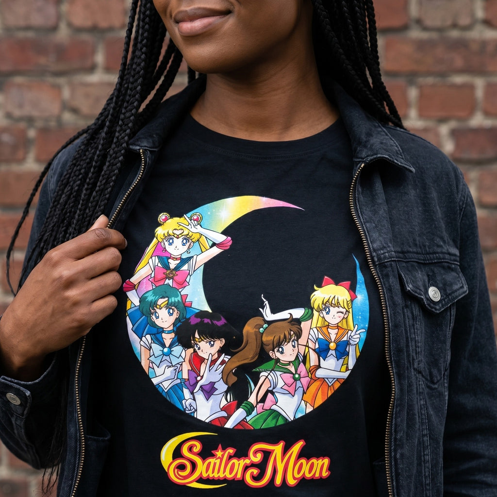 Imagen del producto Sailor Moon - Camiseta negra Sailor Guerreras mujer