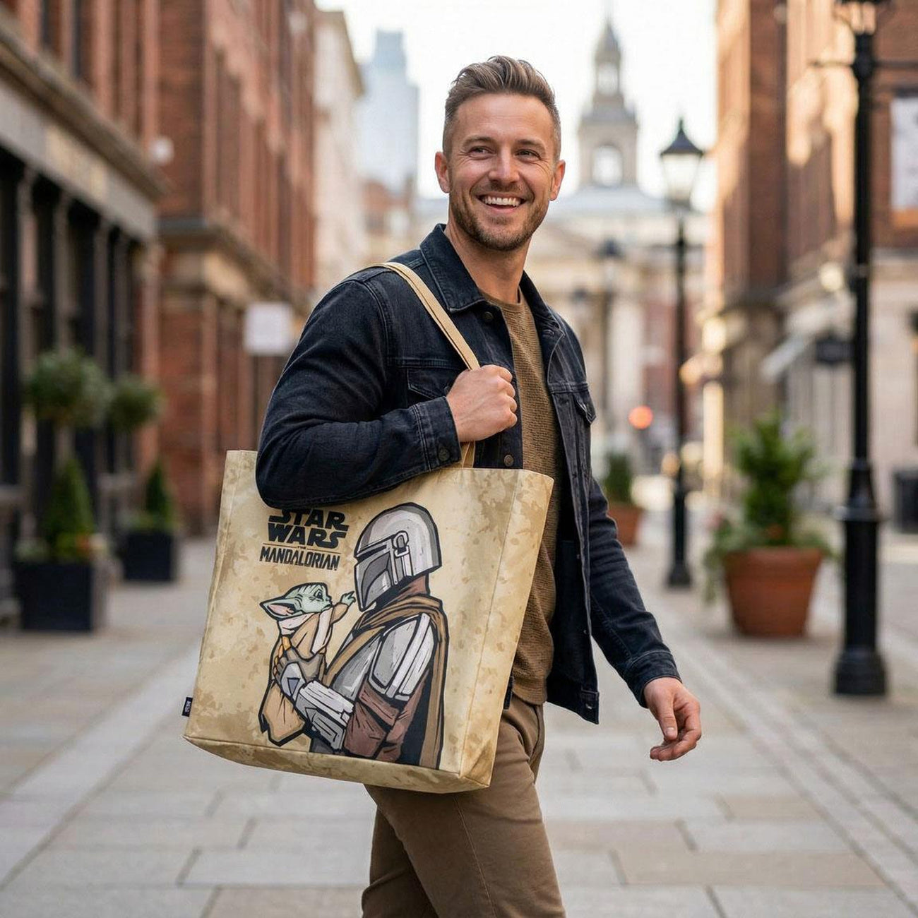 Imagen del producto Bolsa Shopper Grogu y Mando - Star Wars The Mandalorian & Grogu