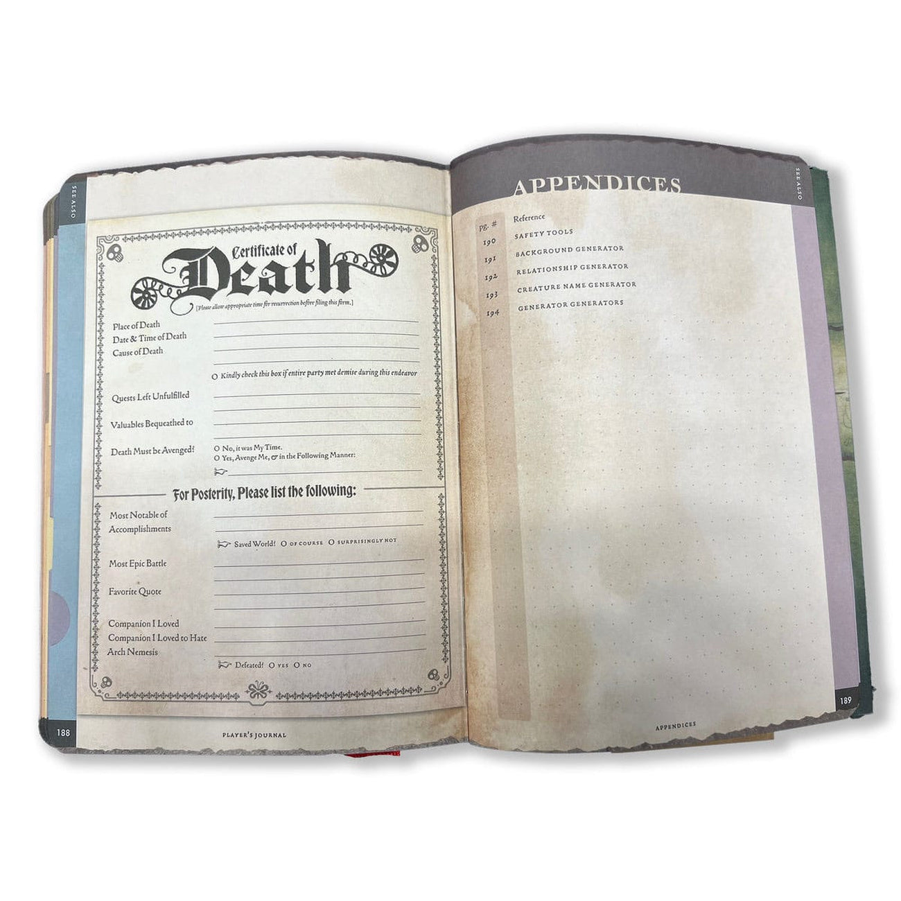 Imagen del producto Cuaderno A5 Player's Journal Verde Salvia Shield