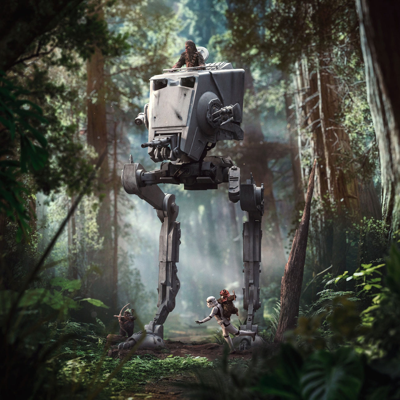 Imagen del producto Star Wars Demi Art Scale Estatua 1/20 AT-ST y Chewbacca 53