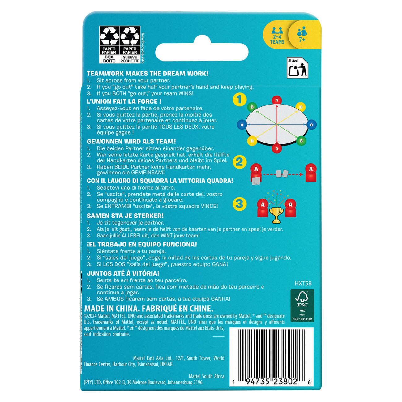 Imagen del producto Juego de cartas UNO Teams