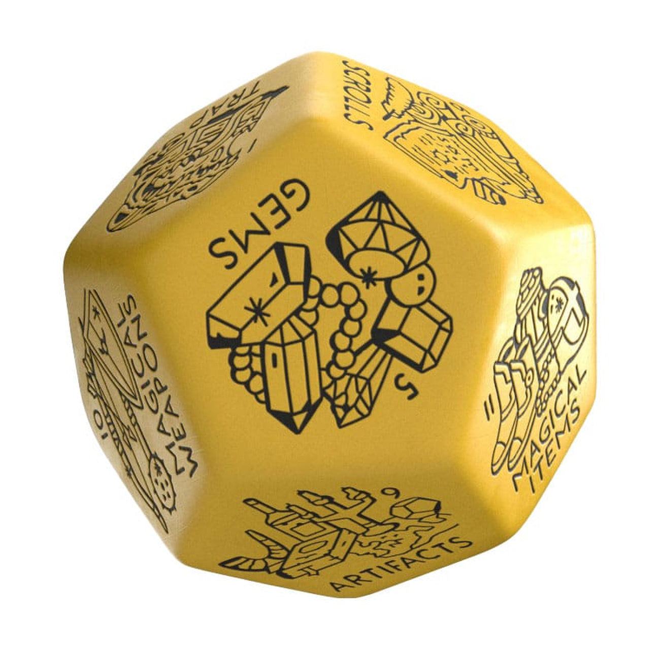Imagen del producto Viridian Dice Dado Jumbo Generador de Tesoros D12 Amarillo