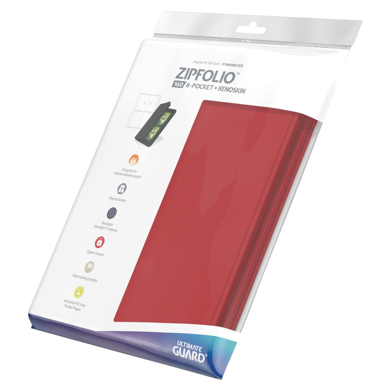 Product image Ultimate Guard Zipfolio 160 8-Pocket Xenoskin - Red