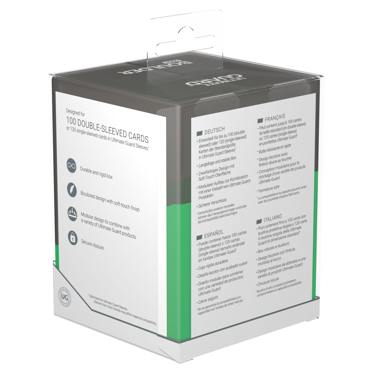 Imagen del producto Ultimate Guard Boulder 100+ Synergy - Negro/Verde