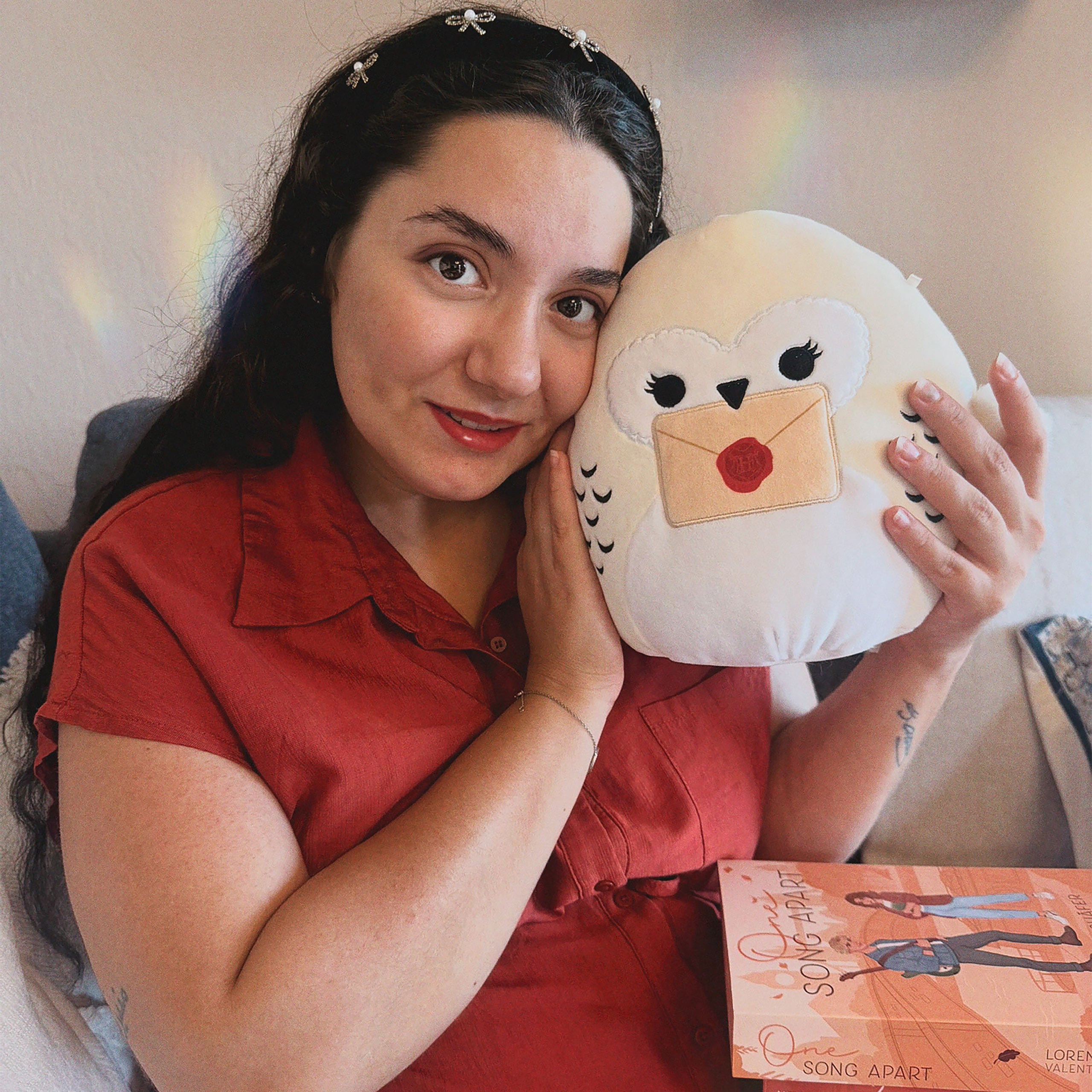 Imagen del producto Hedwig con carta de Hogwarts figura de peluche Squishmallows - Harry Potter