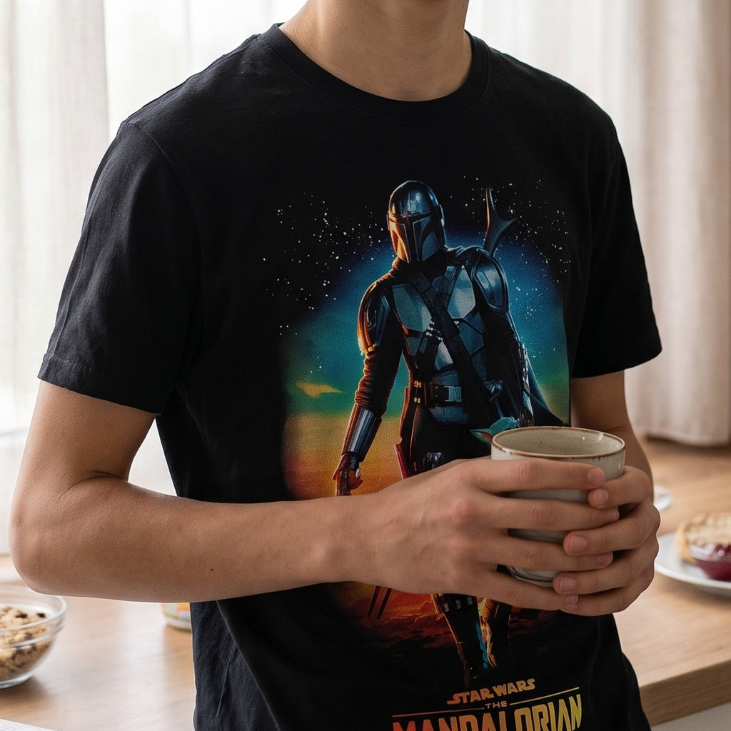 Product image Through The Galaxy T-Shirt Black – Star Wars The Mandalorian