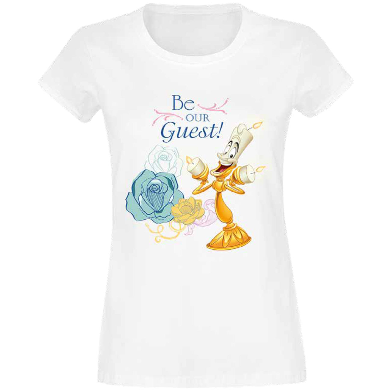 Imagen del producto La Bella y la Bestia - Be Our Guest camiseta mujer blanca
