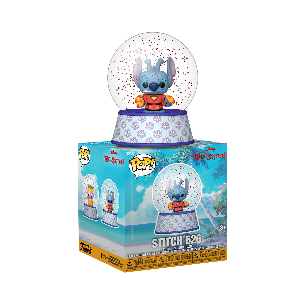 Imagen del producto Stitch Funko Pop Bola de Nieve Mystery Glitter expositor de 12 unidades - Lilo & Stitch