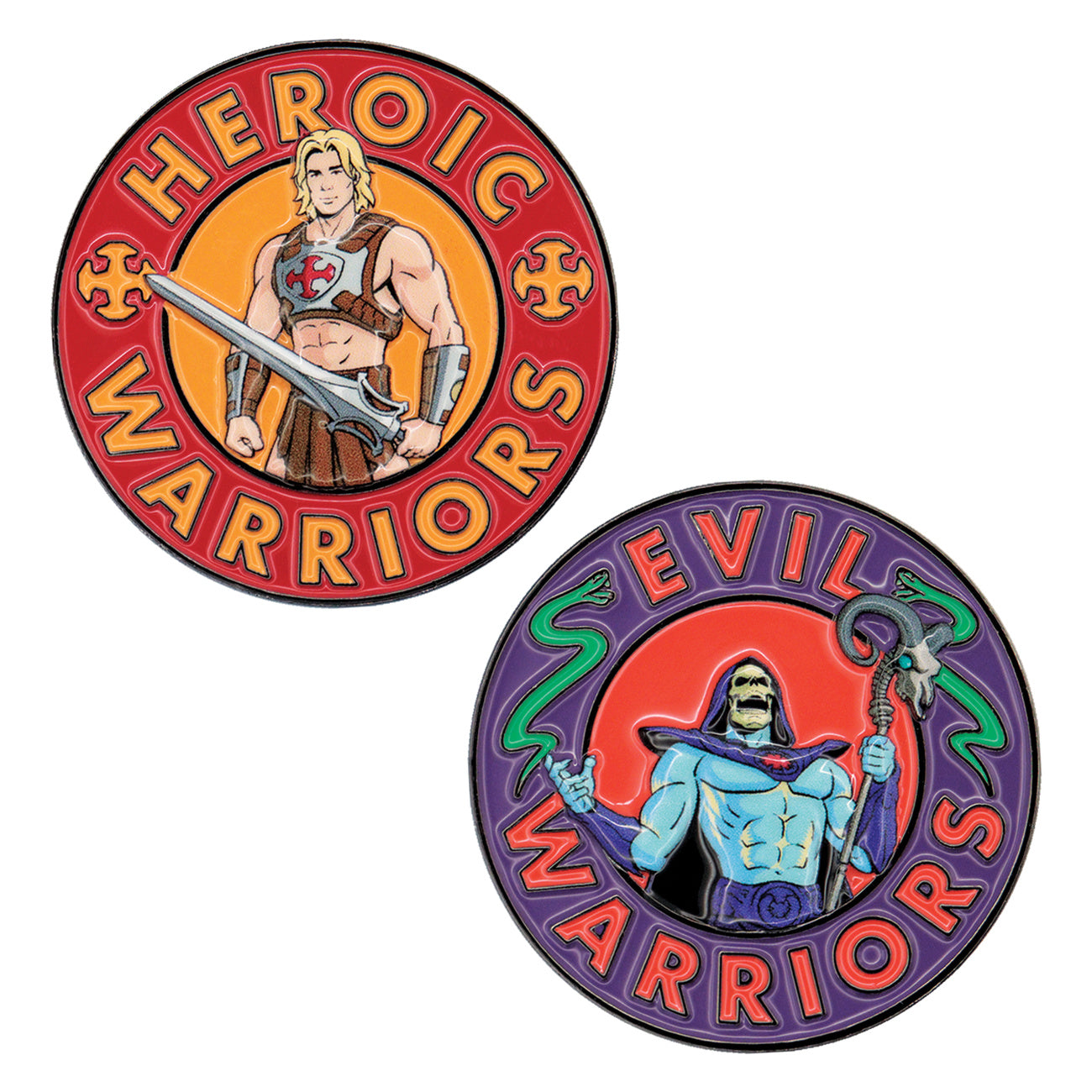Imagen del producto Masters of the Universe – Moneda coleccionable limitada de He-Man y Skeletor