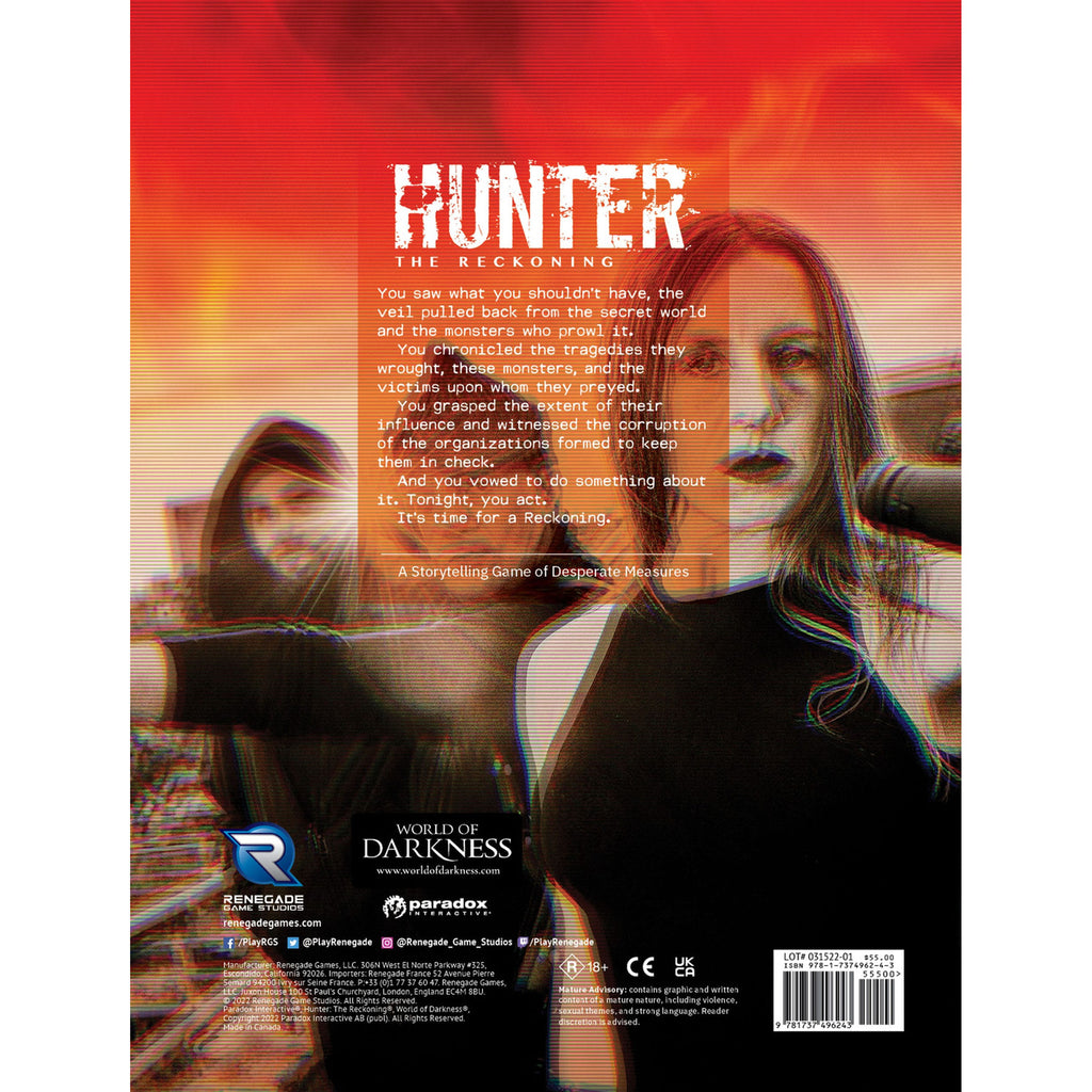 Imagen del producto Hunter: The Reckoning 5.ª Edición – Libro básico de rol