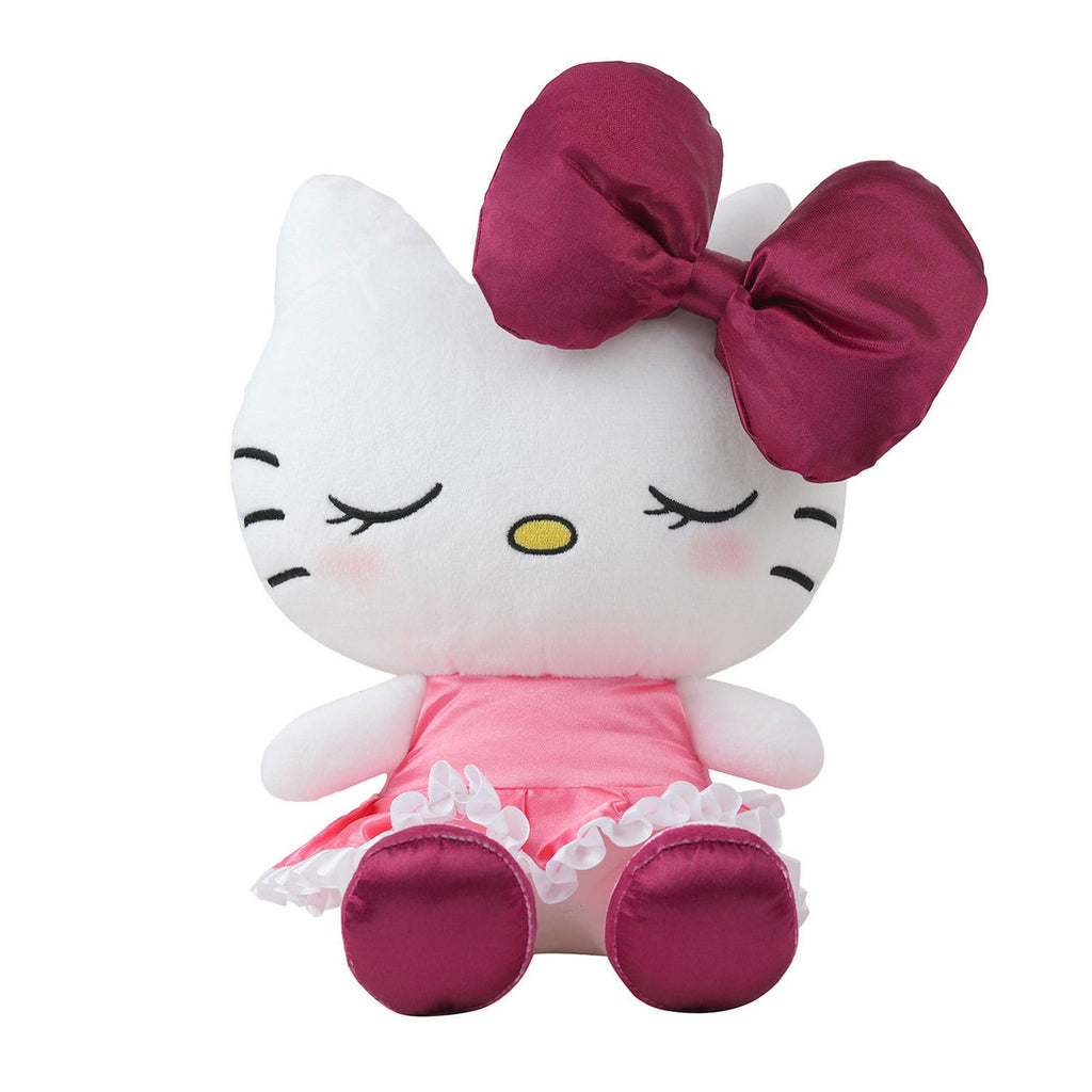 Imagen del producto Sanrio Peluche Hello Kitty vestido de terciopelo rojo L 22 cm