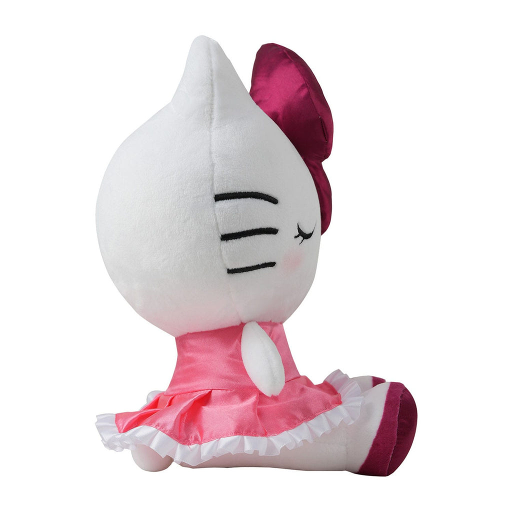 Imagen del producto Sanrio Peluche Hello Kitty vestido de terciopelo rojo L 22 cm