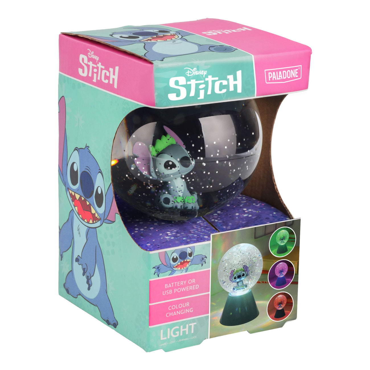 Imagen del producto Lilo & Stitch Lámpara LED Stitch Bola de Purpurina 17 cm