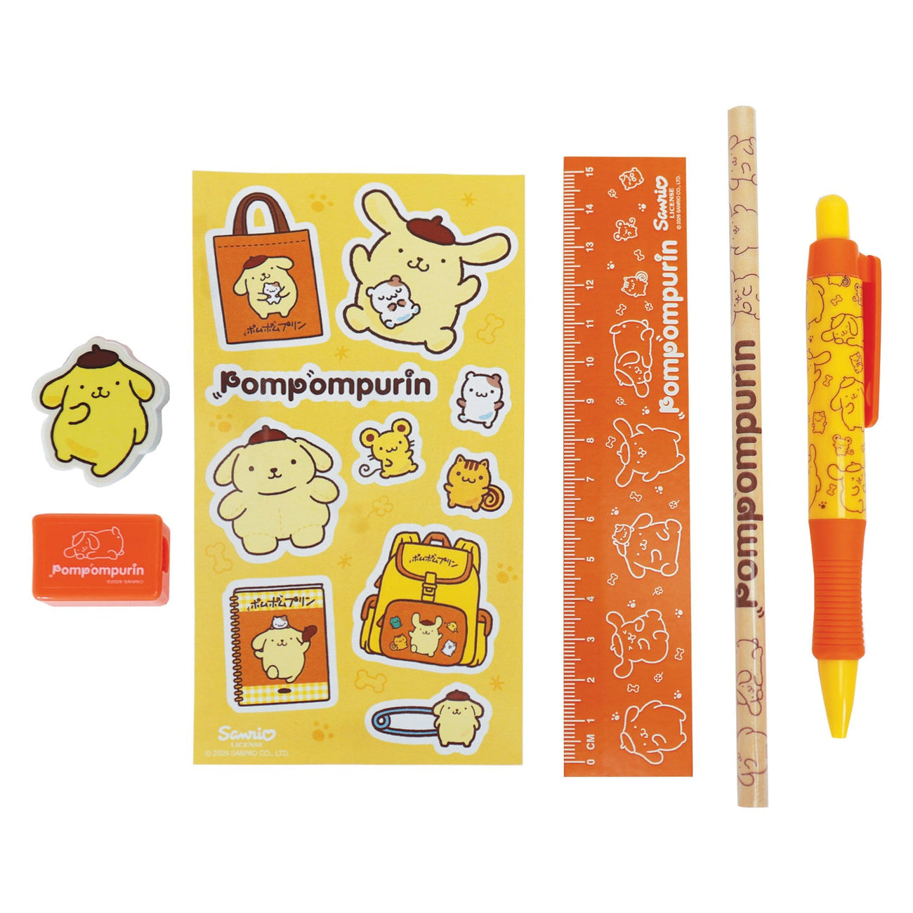 Imagen del producto Sanrio Set de escritura 6 unidades Pompompurin