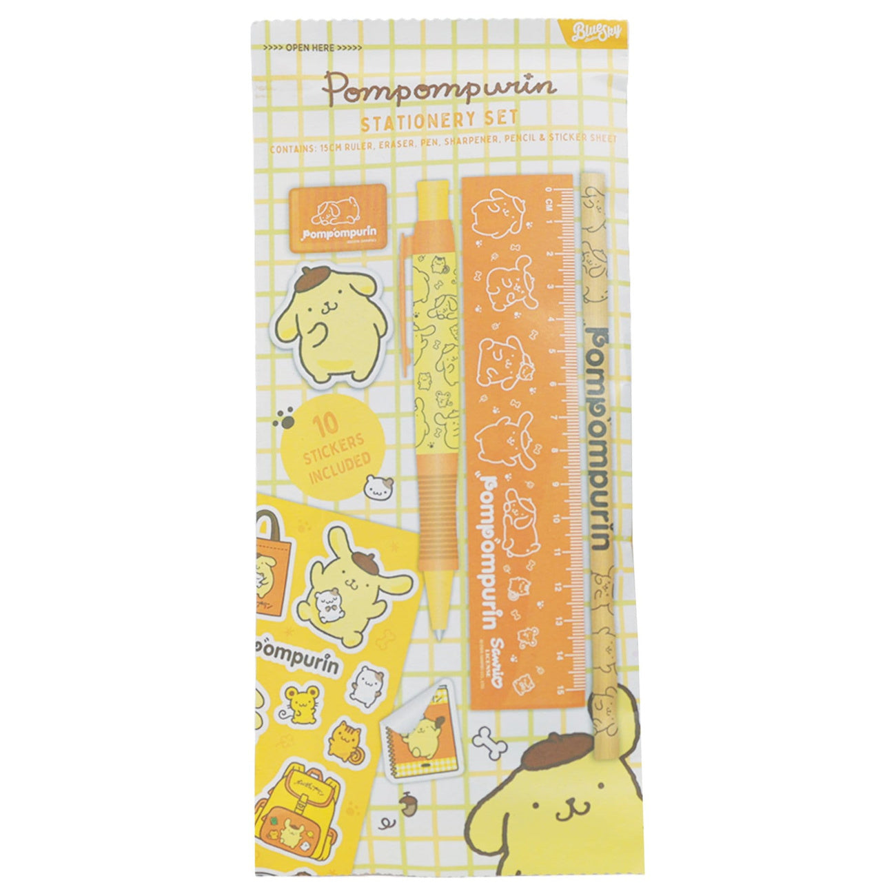 Imagen del producto Sanrio Set de escritura 6 unidades Pompompurin
