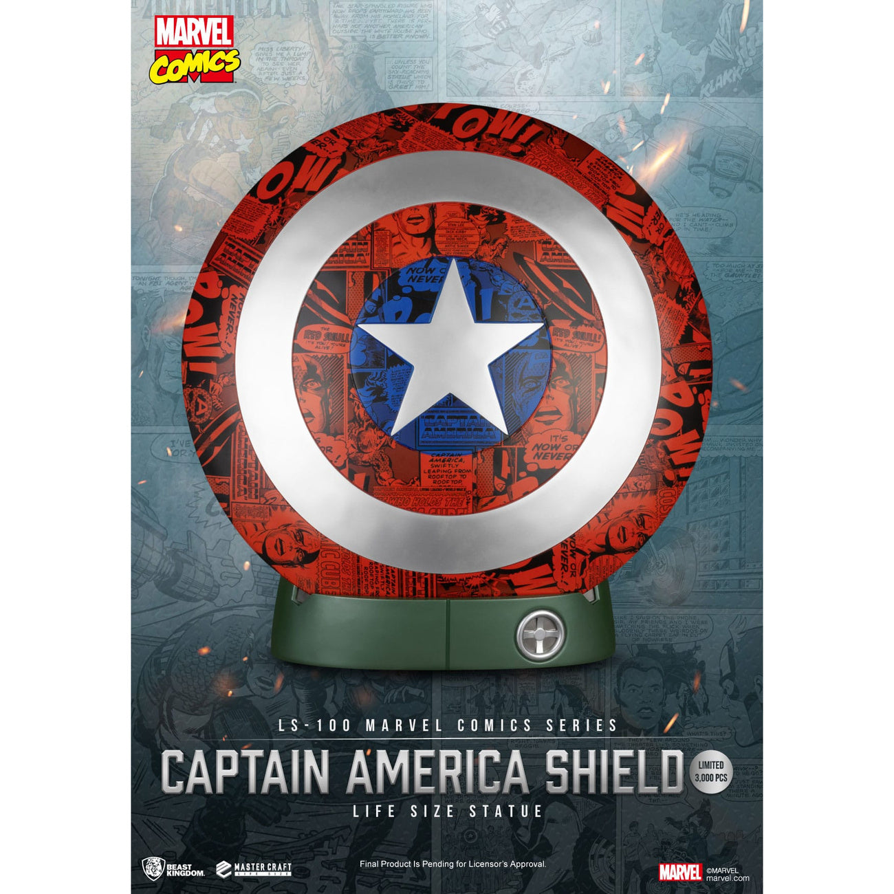 Imagen del producto Marvel Comics Estatua de Escudo de Captain America PVC Tamaño Real