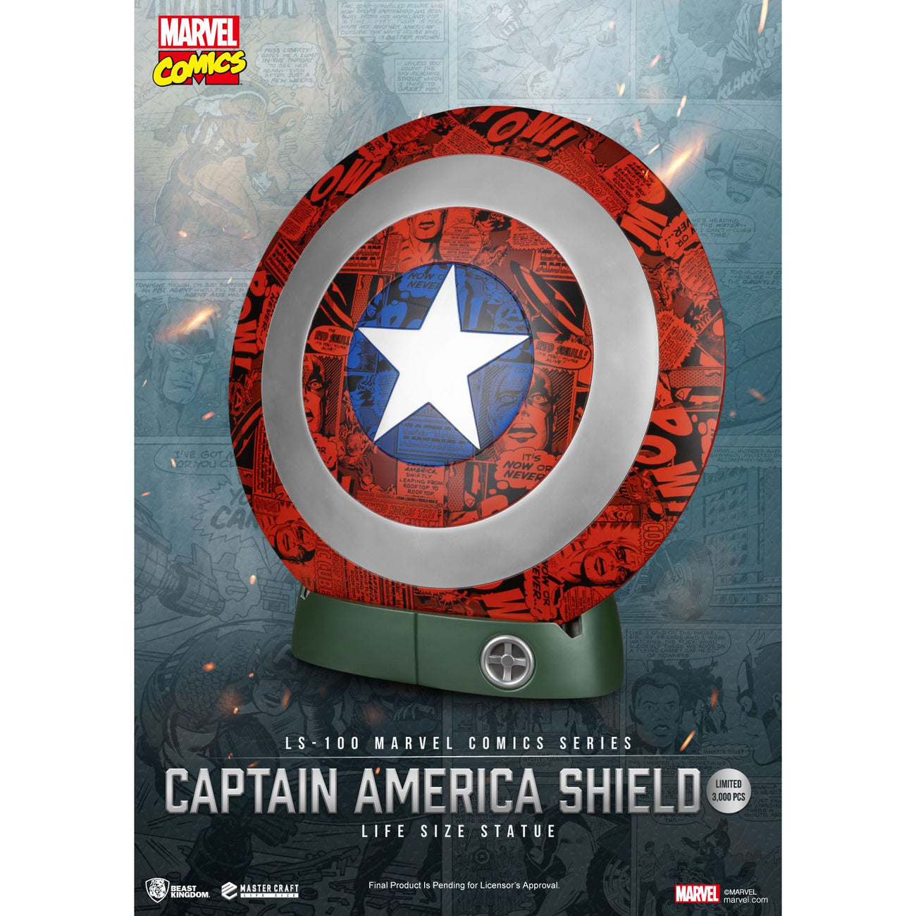 Imagen del producto Marvel Comics Estatua de Escudo de Captain America PVC Tamaño Real