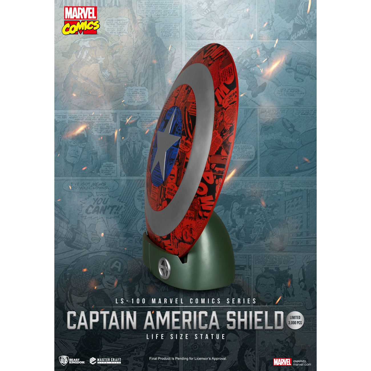 Imagen del producto Marvel Comics Estatua de Escudo de Captain America PVC Tamaño Real
