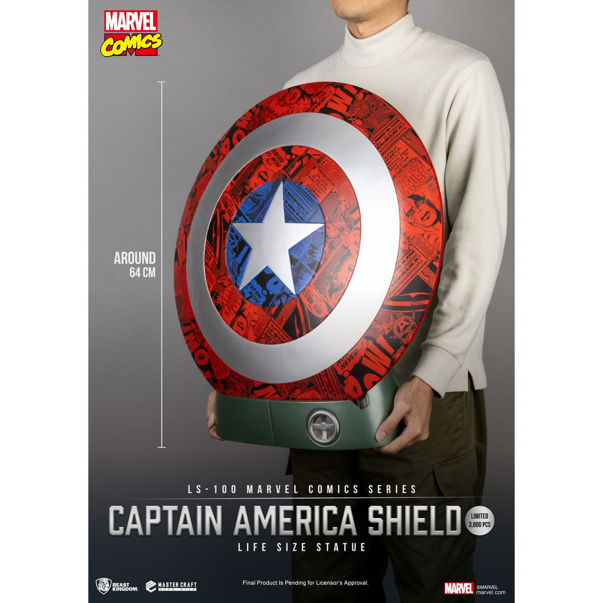 Imagen del producto Marvel Comics Estatua de Escudo de Captain America PVC Tamaño Real
