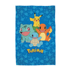 Imagen del producto Manta de franela polar Pokémon Starter Pokémon 130 x 160 cm