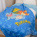 Imagen del producto Manta de franela polar Pokémon Starter Pokémon 130 x 160 cm