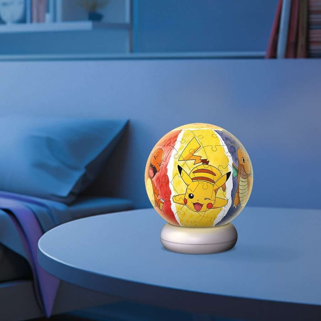 Imagen del producto Pokémon Bola Rompecabezas 3D Luz de Noche (73 piezas)