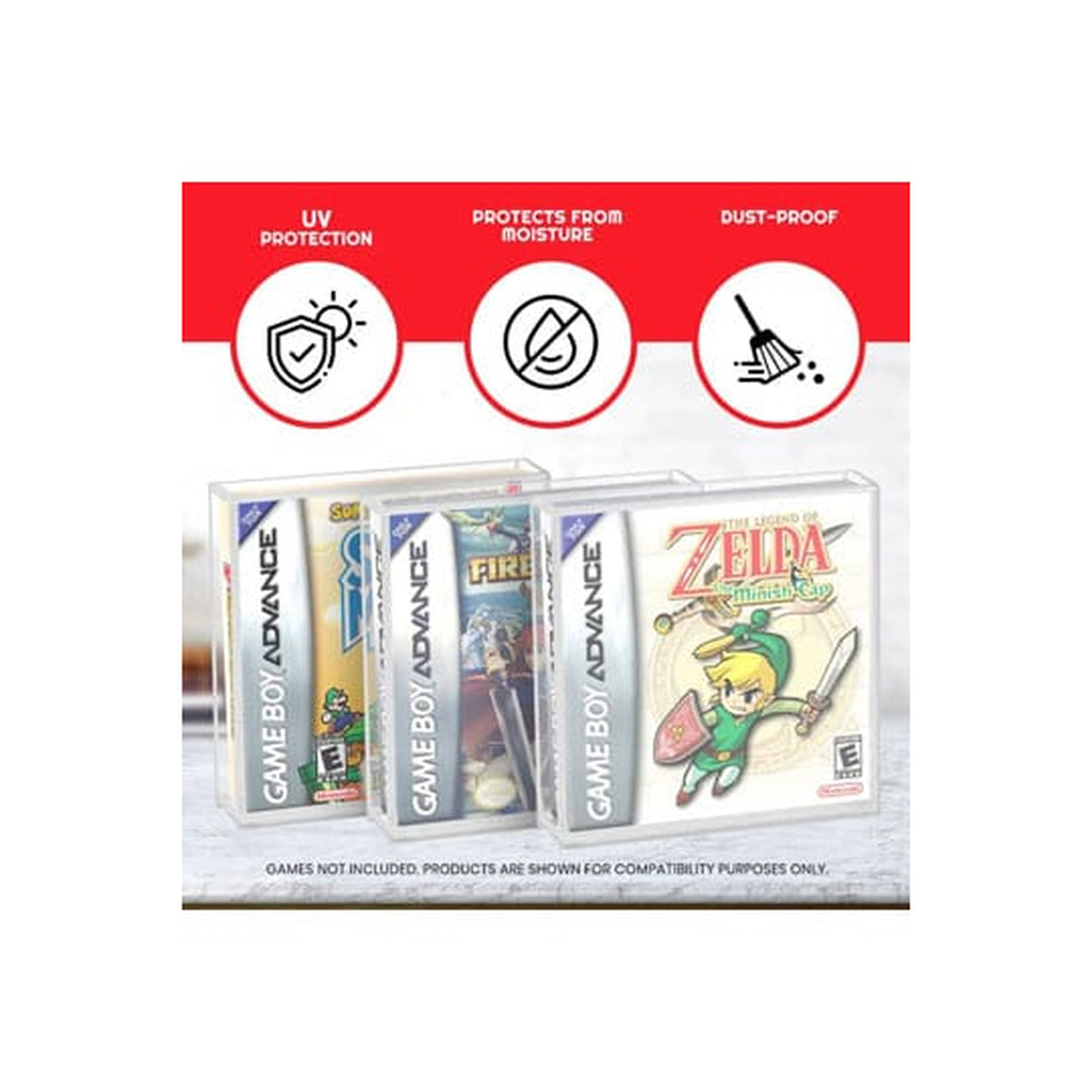 Imagen del producto Carcasa acrílica pack de 2 para juegos de Game Boy / Game Boy Advance