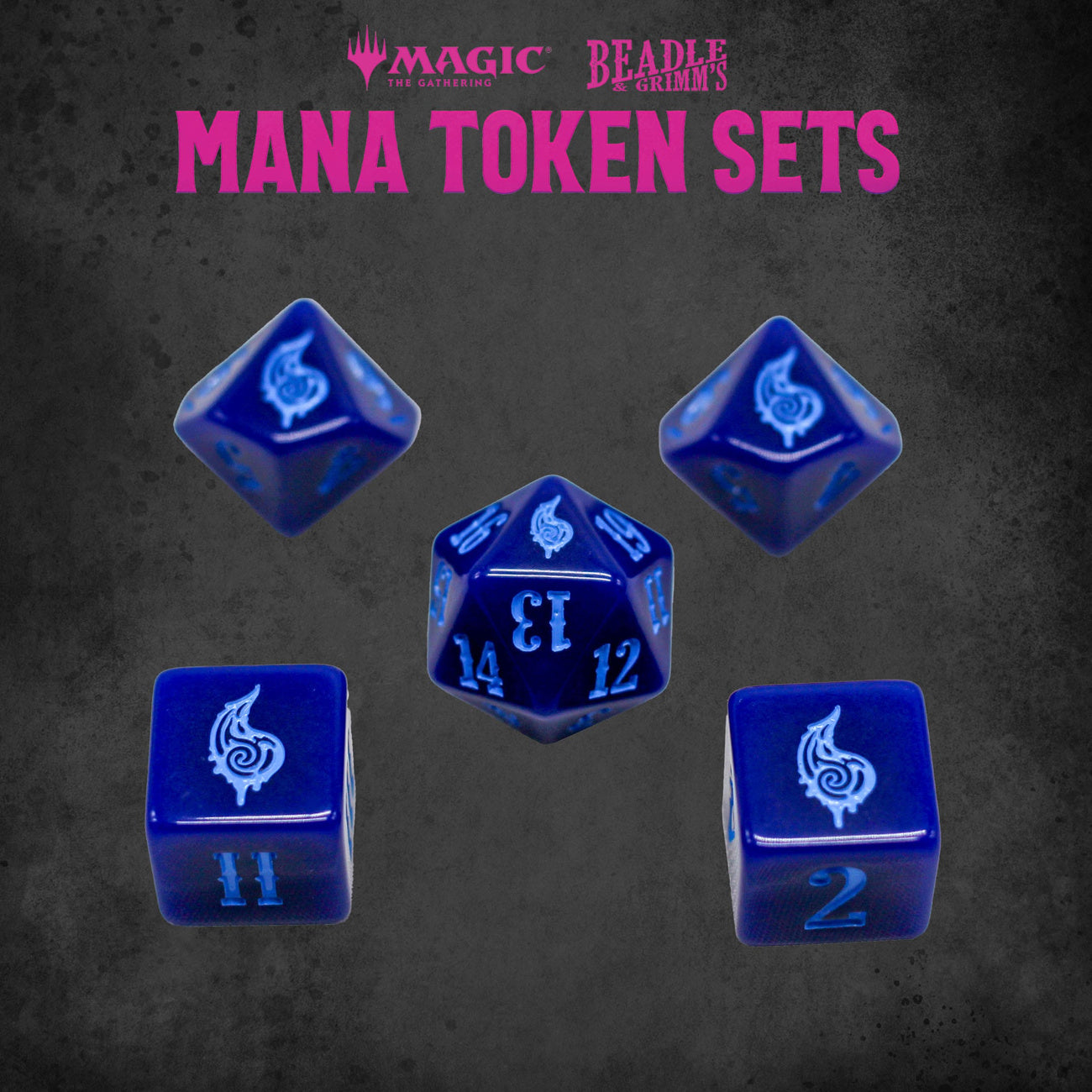 Imagen del producto Magic: The Gathering Pack de Dados y Fichas Mana Azul