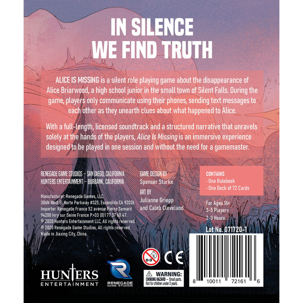 Imagen del producto Alice is Missing RPG juego de rol silencioso *Versión inglesa*