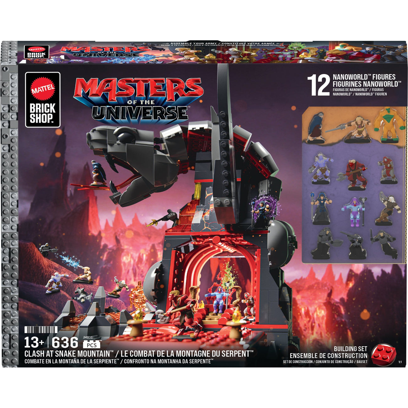 Imagen del producto Masters of the Universe Mattel Brick Shop Set de construcción Snake Mountain