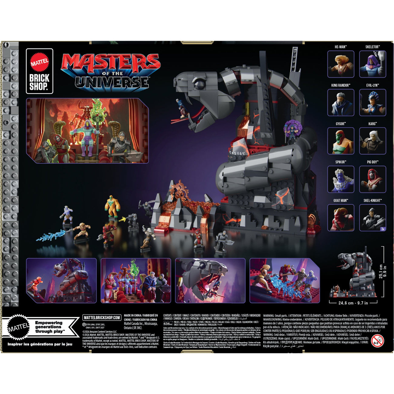Imagen del producto Masters of the Universe Mattel Brick Shop Set de construcción Snake Mountain
