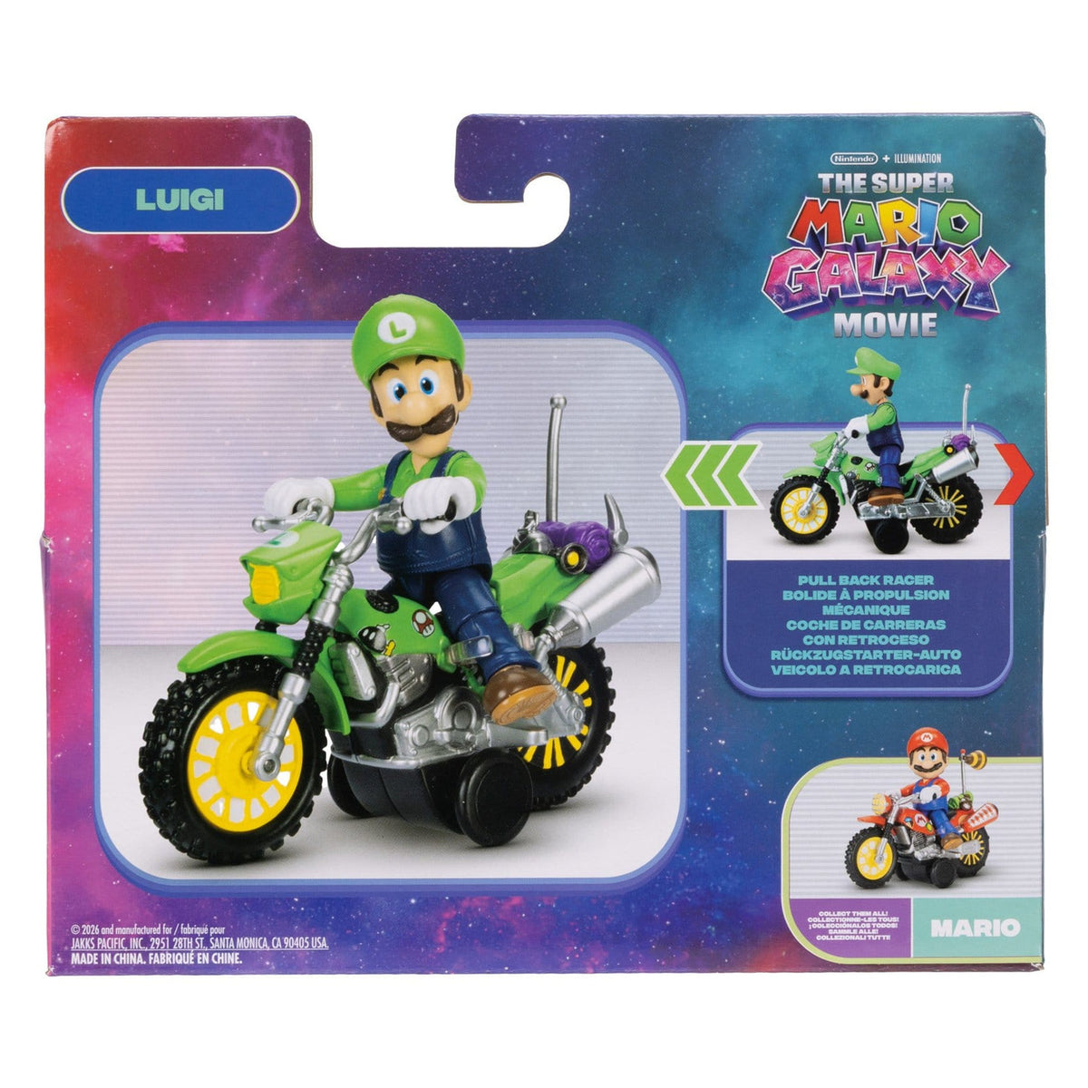 Imagen del producto Super Mario Galaxy – Figura de acción de la película Luigi con moto