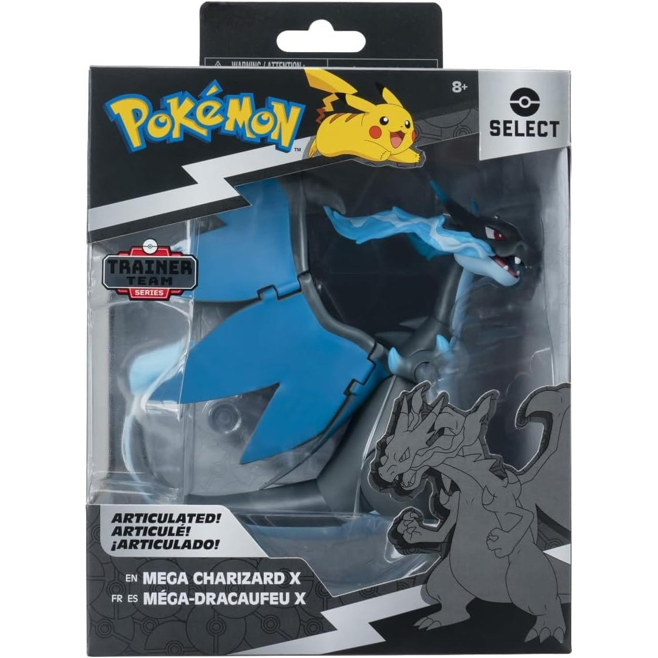 Imagen del producto Figura superarticulada Pokémon Select Mega Charizard X 15 cm