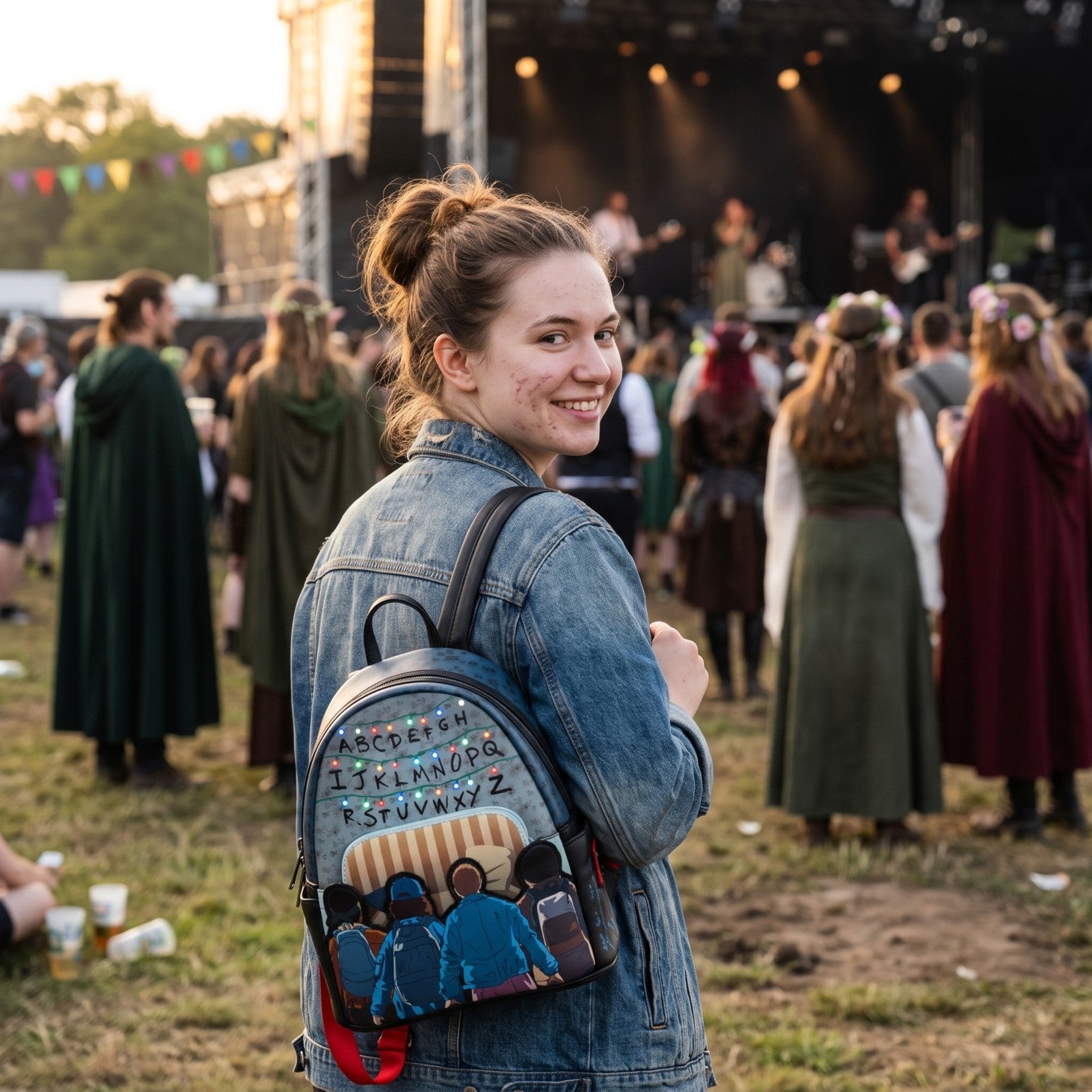 Imagen del producto Stranger Things - Mini mochila 10º aniversario con efecto de luz