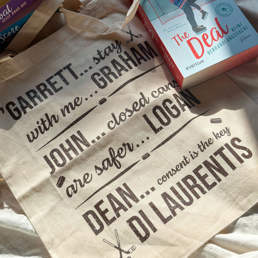 Product image Garrett, John and Dean Tote Bag for Off Campus Fans